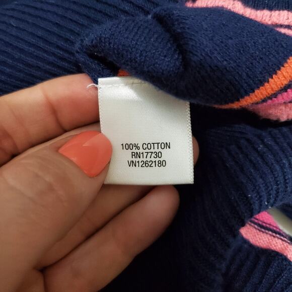 Mossimo | Striped Lightweight Sweater Y2k Vibes 100% Cotton - Picture 5 of 5